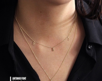 Initial Necklace Name Necklace Three 
