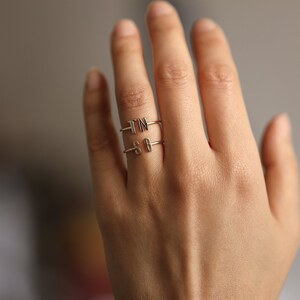 Open Initial Ring, Monogram Ring, Name Ring, Personalized Ring, Double ...