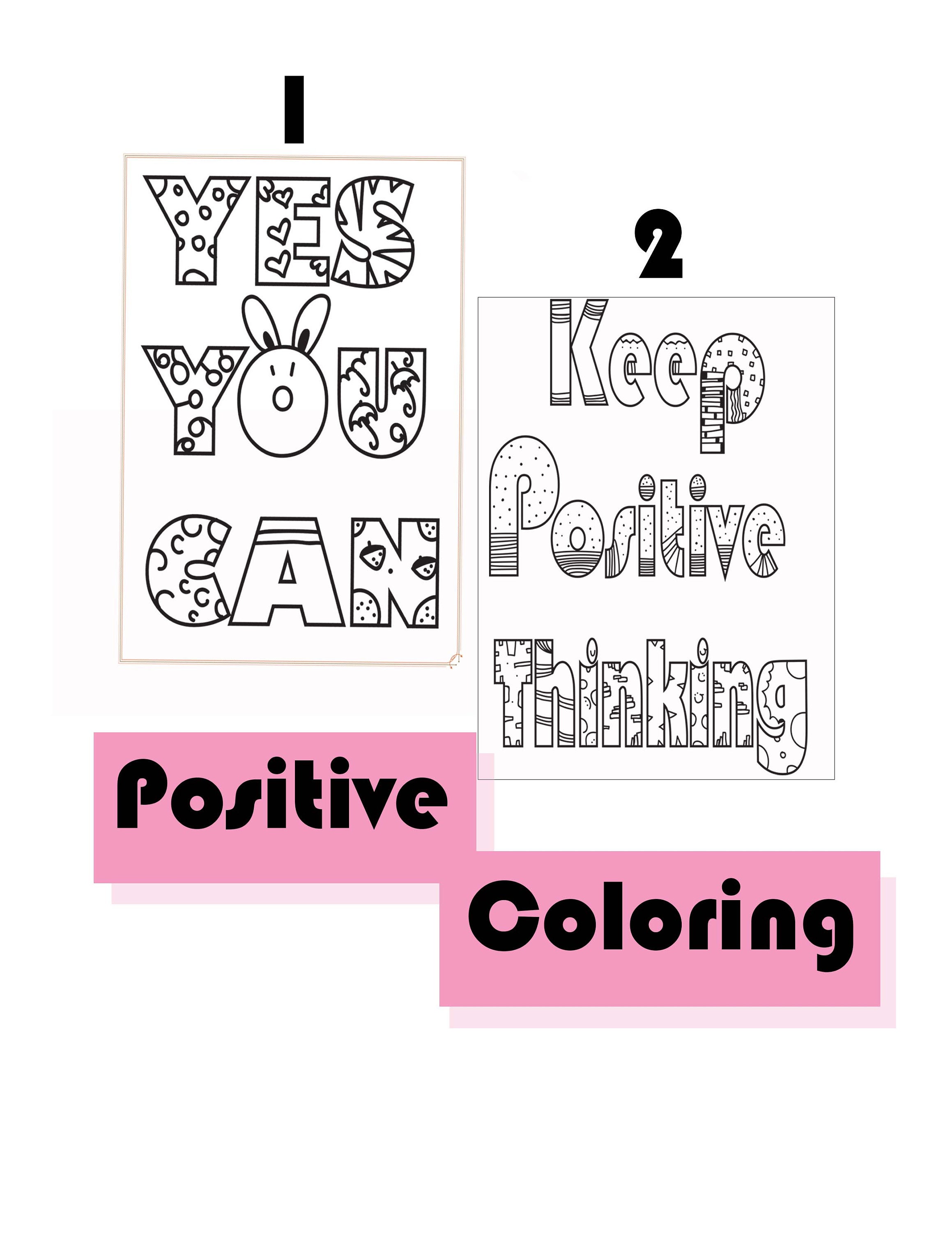 Positive Coloring - Etsy
