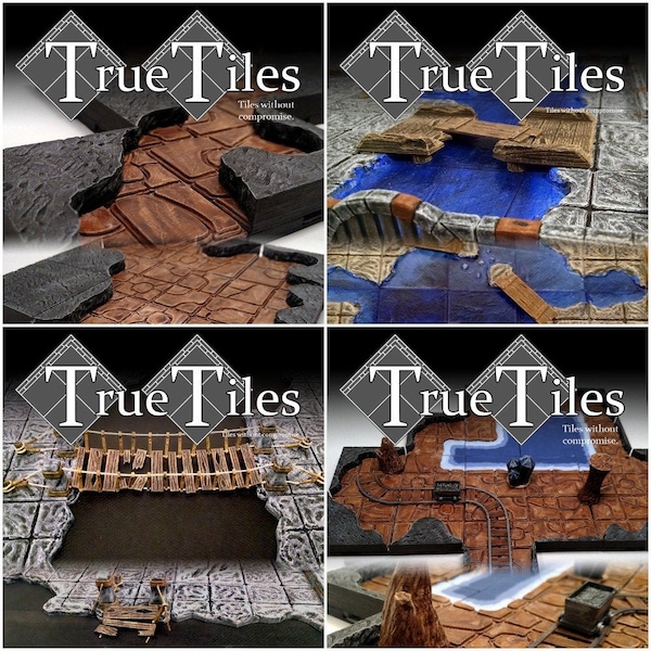 Dungeon Tiles - Truetiles Expansion Bundle/ Fantasy / D&D / Pathfinder / RPG Tabletop / Hero's Hoard