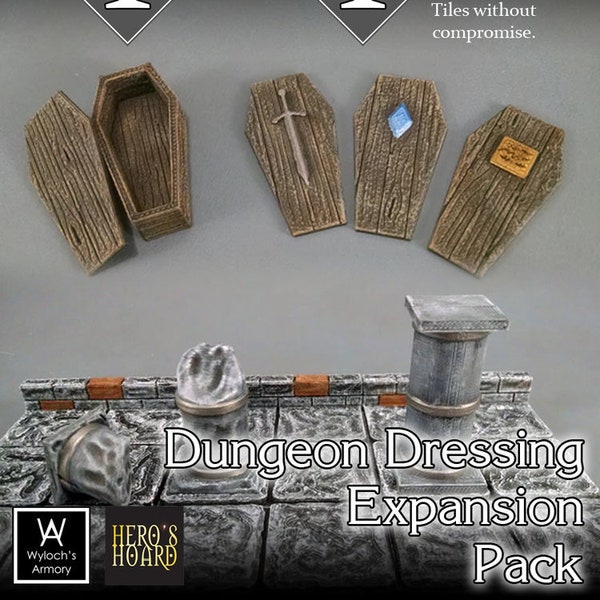 Dungeon Tiles - True Tile's Dressing Kit / Fantasy / DnD / D&D /  Pathfinder / Terrain / Hero's Hoard