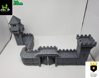 Castle Wall Pack 2 / Fantasy / DnD / D&D /  Pathfinder / Terrain / 3D Layered Scenery