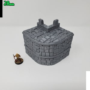 Build Your Own Castle Walls / Fantasy / DnD / D&D / Pathfinder / Terrain / 3D Layered Scenery Curved Inside