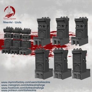 Arkenfel Straight Wall / Fantasy / DnD /  Pathfinder / Terrain / Dark Realms