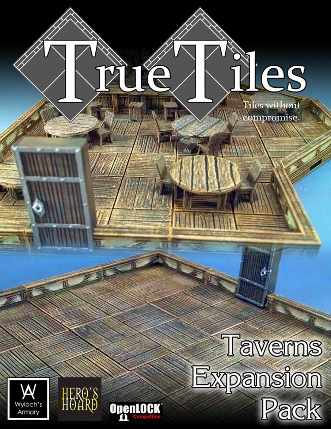 Dungeon Tiles 60 Pcs Starter Kit Tavern True Tiles / Fantasy / Dnd / D