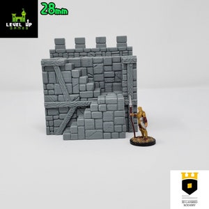 Build Your Own Castle Walls / Fantasy / DnD / D&D / Pathfinder / Terrain / 3D Layered Scenery Stairs