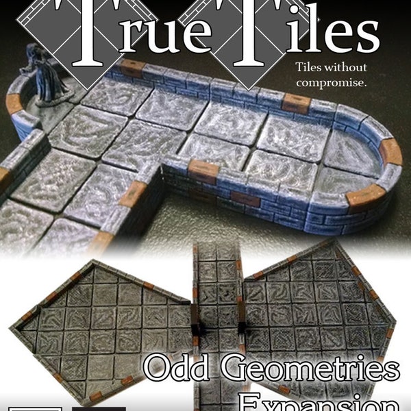 Dungeon Tiles - Odd Geometries Expansion Pack True Tiles / Fantasy / DnD / D&D /  Pathfinder / Terrain / Heroes Hoard