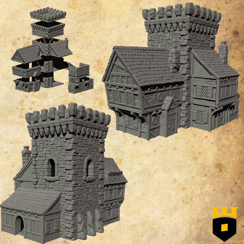 Download Town Hall Fantasy Dnd D D 40k Pathfinder Terrain 3d Layered Scenery Toys Games Role Playing Games Theartistloft Co Uk
