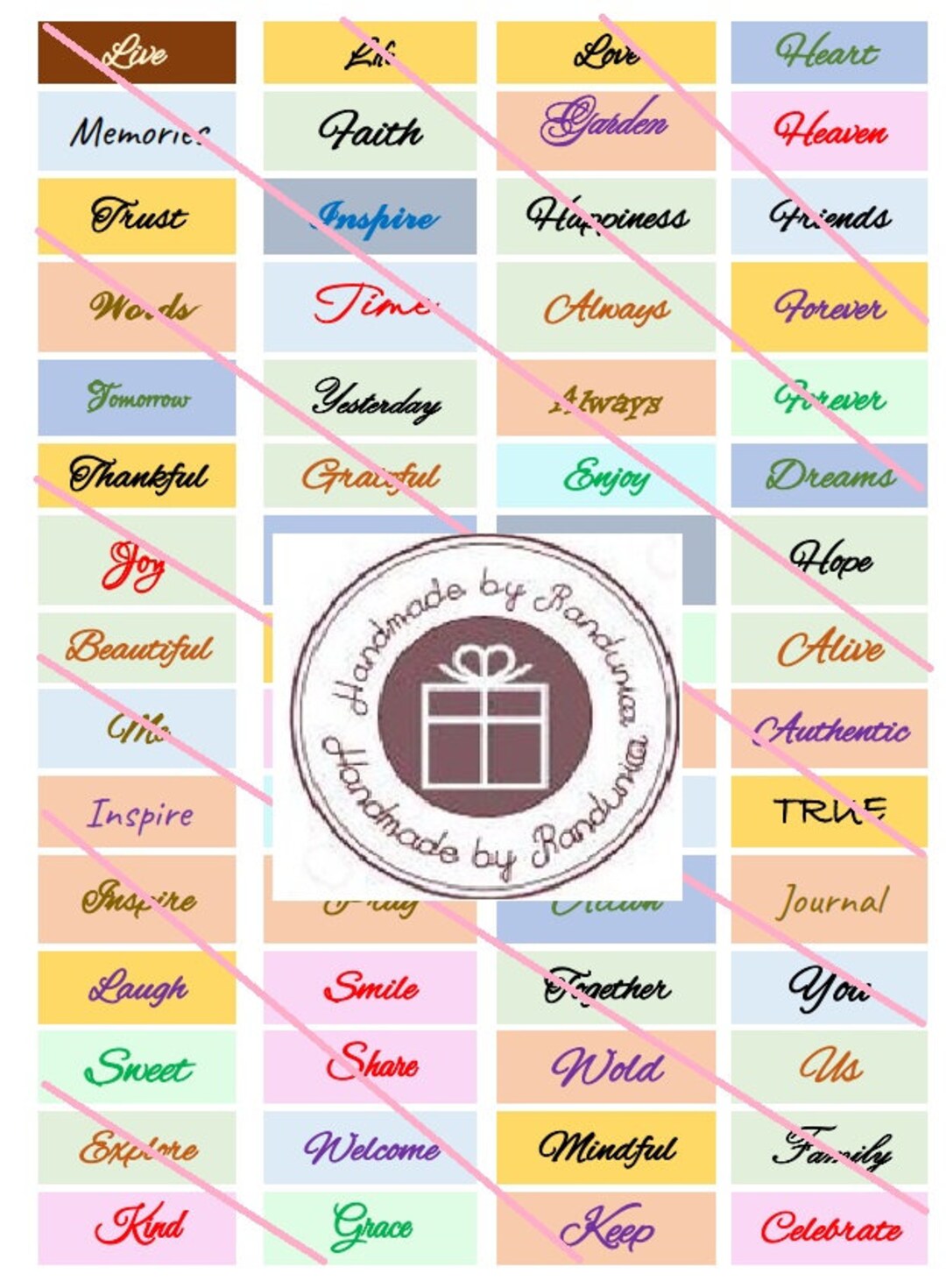 Words Printable Journal Words Printable Inspirational Words - Etsy