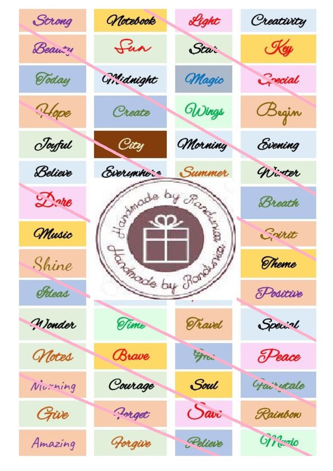 Words Printable Journal Words Printable Inspirational Words - Etsy