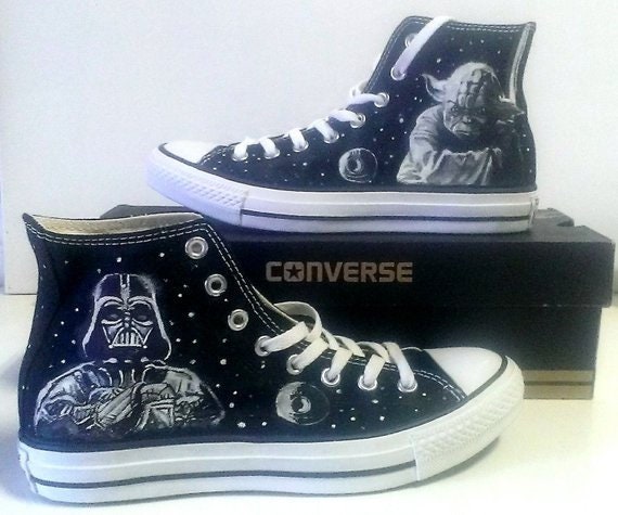 Darth Vader Converse - Etsy UK