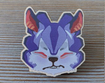 Mega Man - Treble 1.5" Wooden Pin Badge