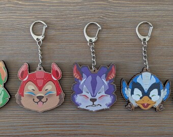 Mega Man - Animal Friends 2.0" Wooden Charm; Choice of: Rush, Tango, Treble, Beat, Reggae
