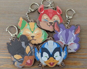 Mega Man - Animal Friends 2.0" Wooden Charms, Set of 5 (Rush, Tango, Treble, Beat, Reggae)