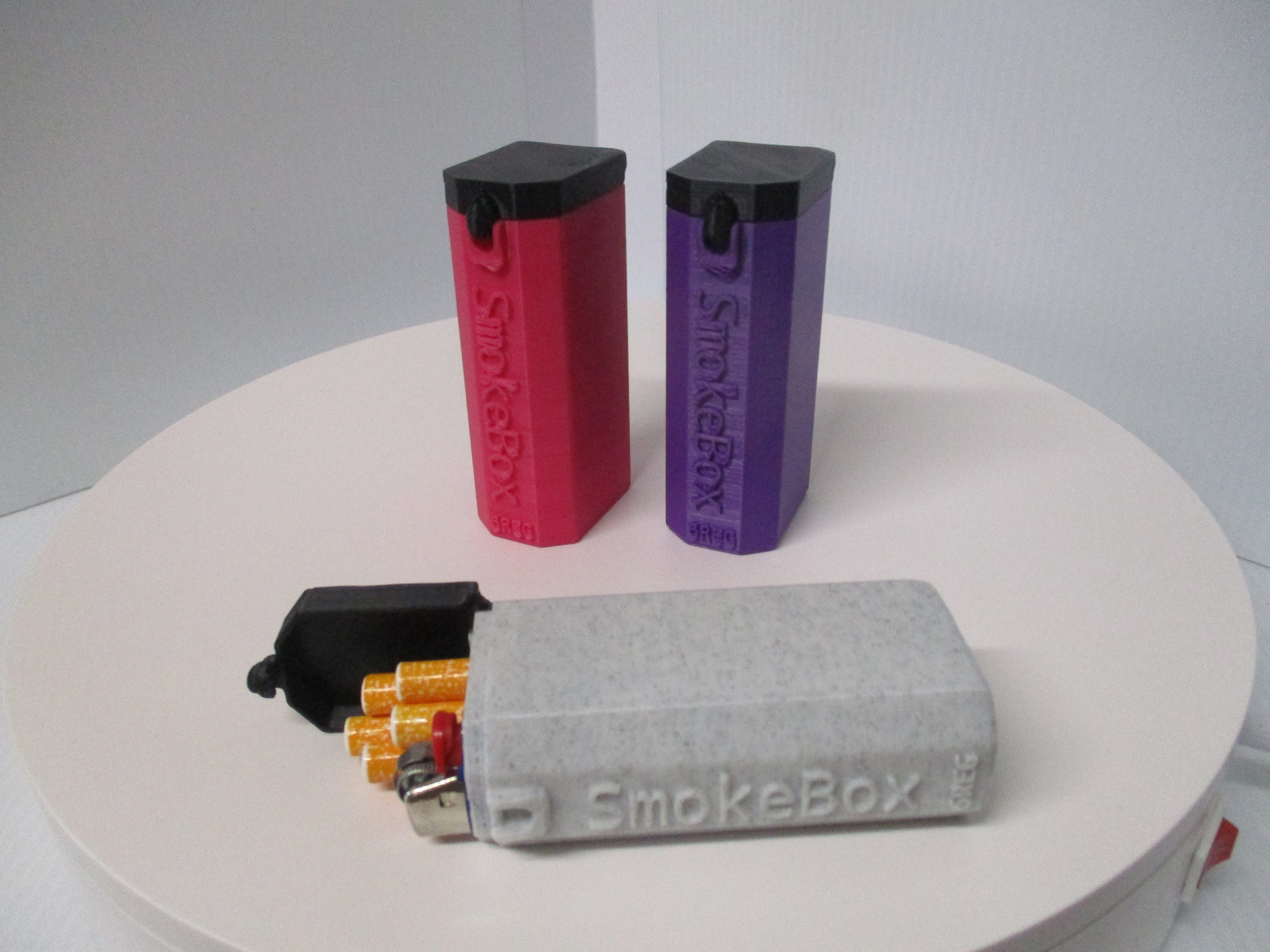 Smokebox, Personalized Cigarette Case, Cigarette and Lighter