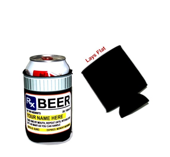 Prescription Beer Can Black Neoprene 12oz Cozie Personalized Etsy.