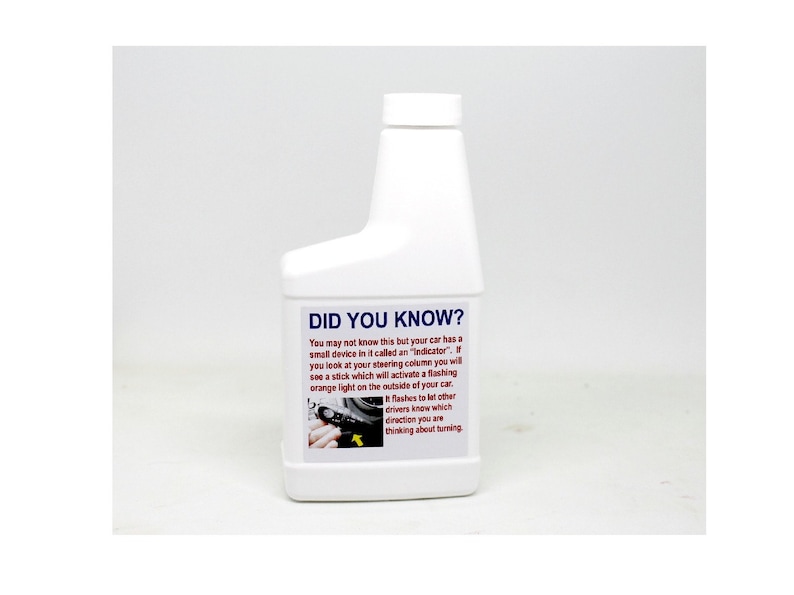Blinker Fluid Gag Gift | 16 Oz Empty Bottle | Funny Car Joke Gift | Auto Shop Humor | Dad Joke Prank