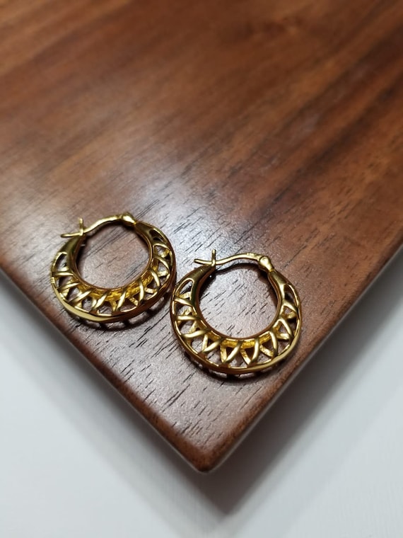 Etsy 18k gold earrings sale