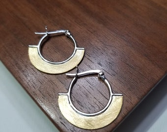 Cleo Dual-Tone 18k Gold Earrings | Gold Earrings | 18k Gold Jewelry | 14k Gold Jewelry | Jewellery | Gold Jewelry | Gifts for Her | Earrings