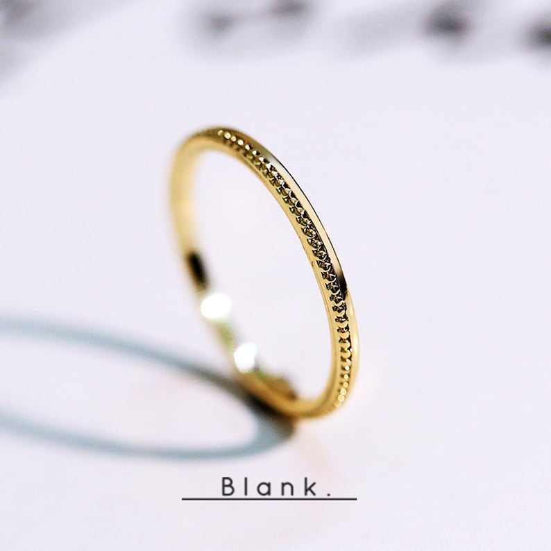 Delicate 925 Sterling Silver 14k gold plated Wedding Band Engagement ring tiny ring craftsmanship ring