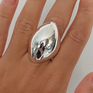 Chunky Bubble Cocktail Ring, Sterling Silver Statement Ring, Handmade Unique Jewelry, Modern Large Design
