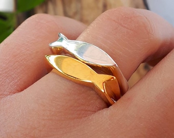 fish design ring gold