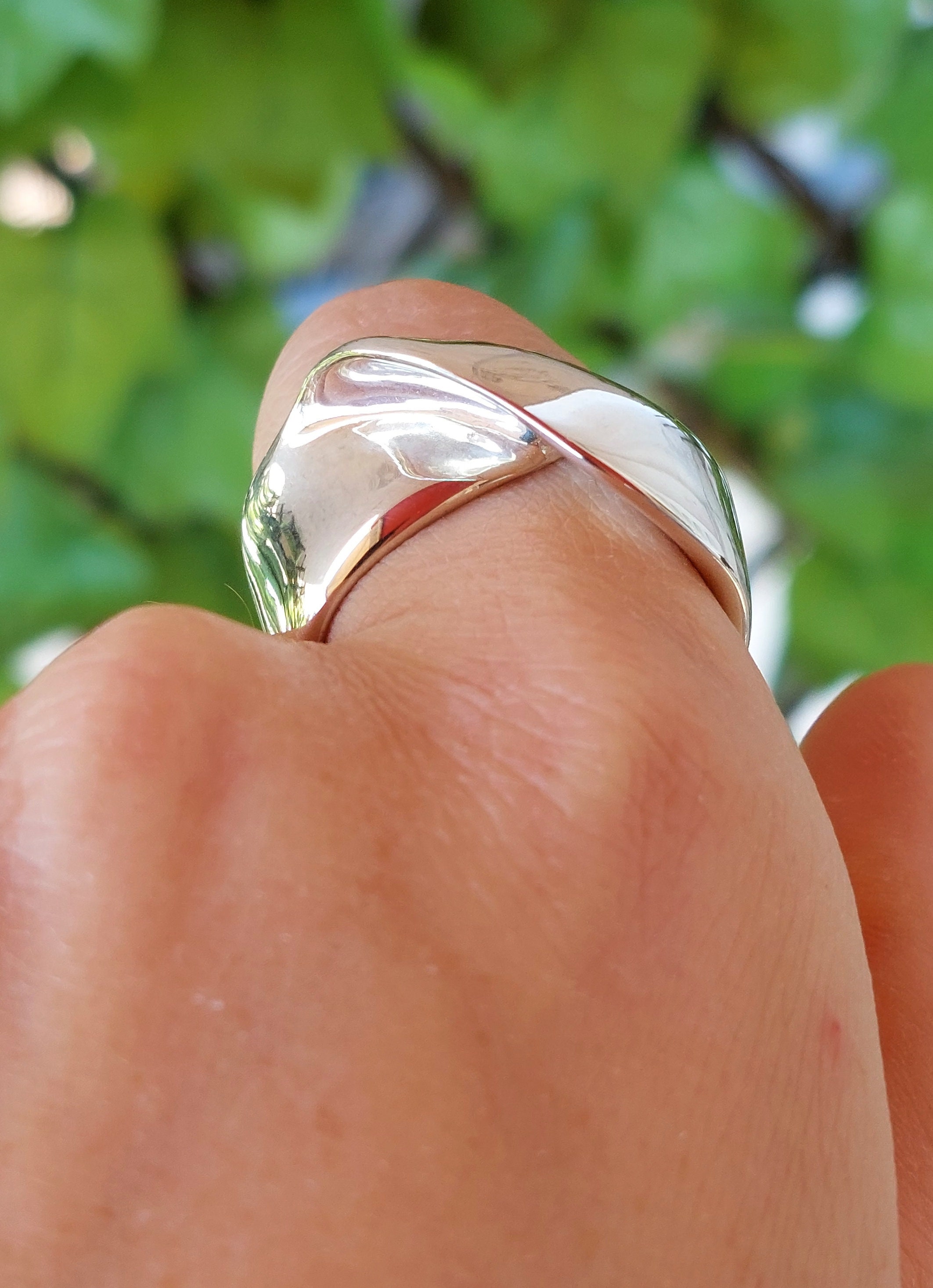 Mobius Ring, Silver Twist Ring, Chunky Silver Ring