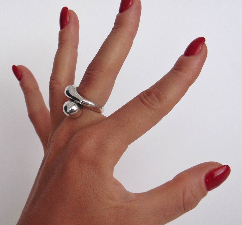 Statement dome ring Minimalist ring Unique ring Chunky dome ring Ring for womens Sterling silver Wide band ring Silver dome ring