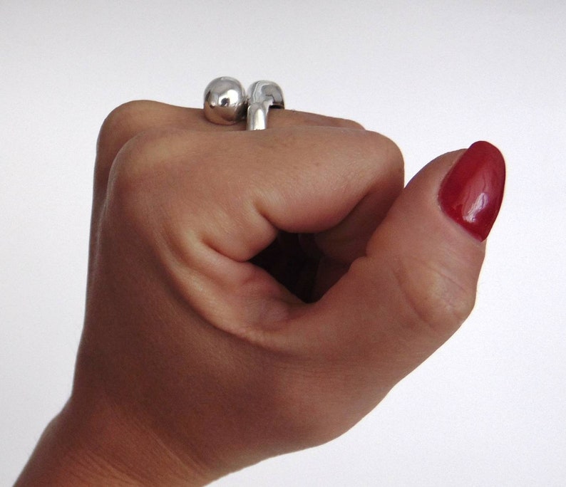 Statement dome ring Minimalist ring Unique ring Chunky dome ring Ring for womens Sterling silver Wide band ring Silver dome ring