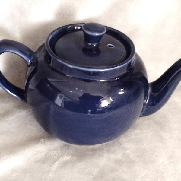 Vintage Navy Blue DesignPac Ceramic Teapot