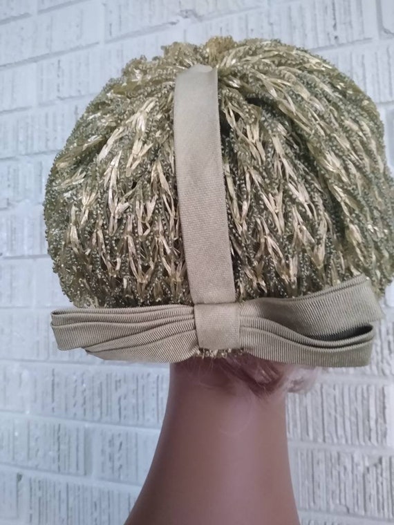 Vintage Bellini Original Green Hat With Ribbon Midcentury - Etsy display picture 1