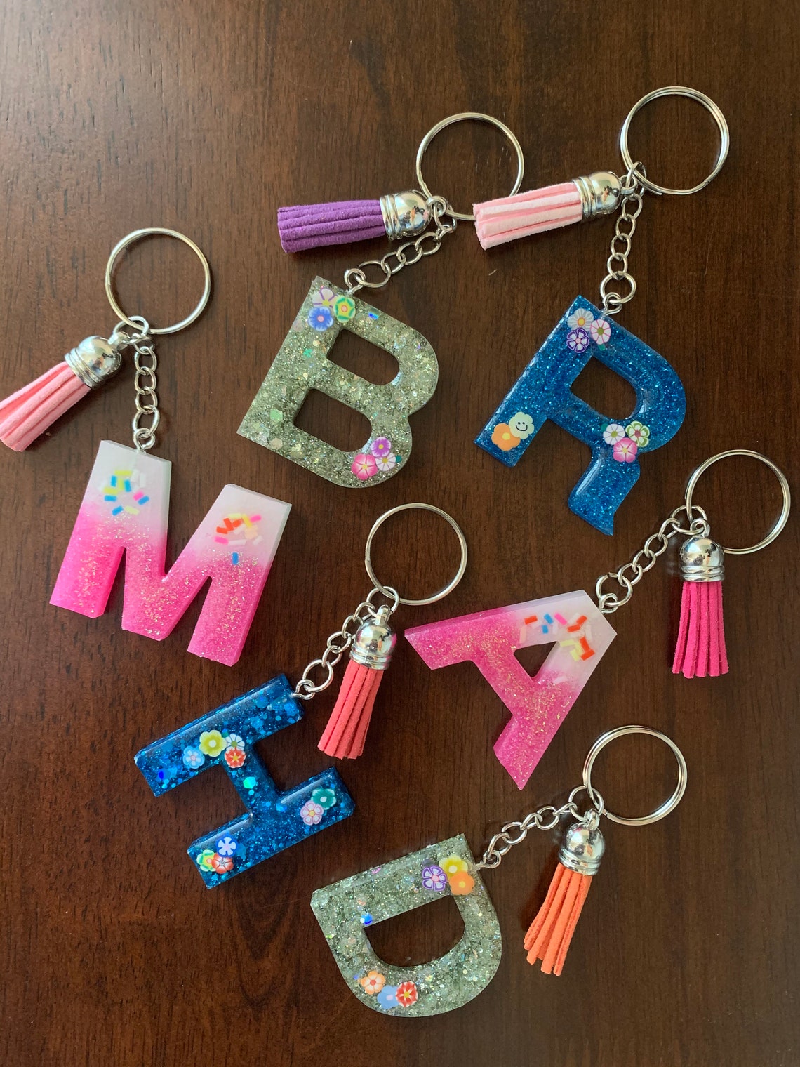 Letter Keychain Etsy