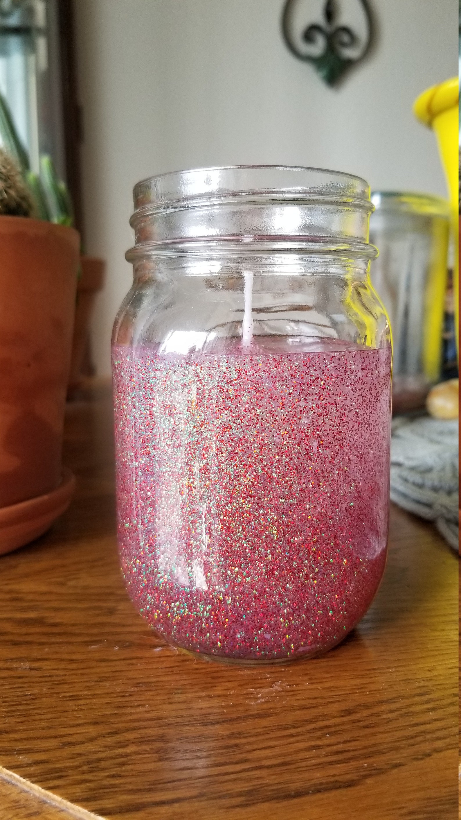 Christmas Glitter Gel Candle Etsy