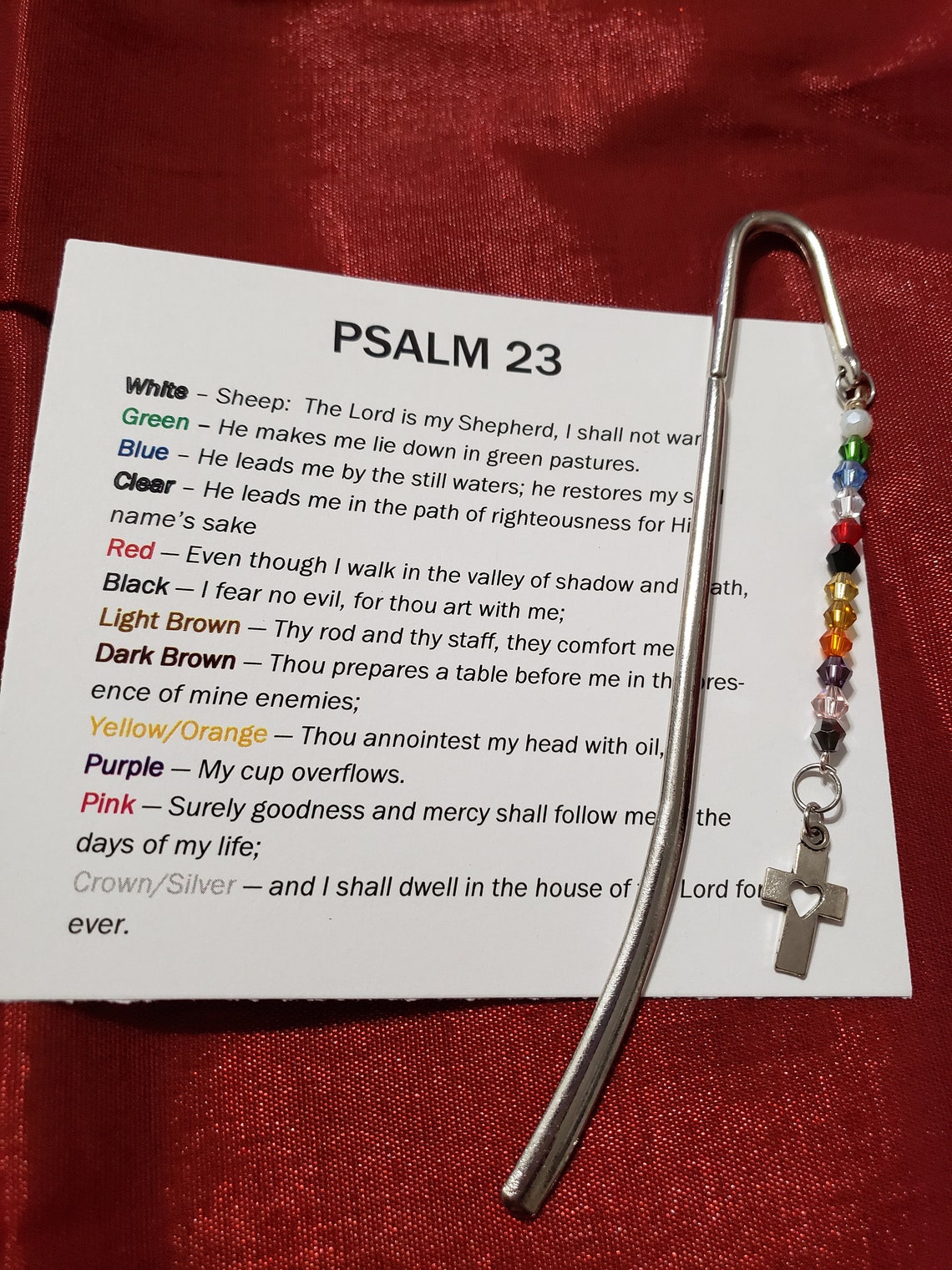 Psalm 23 Bookmark - Etsy