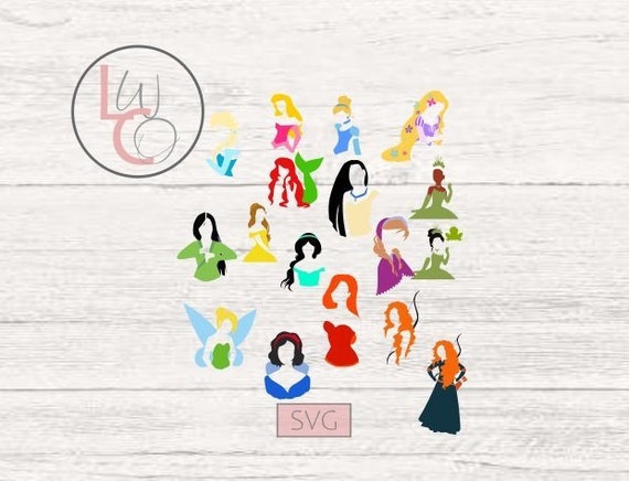 Download Disney Princess Silhouette Svg Princess Svg Disney Etsy