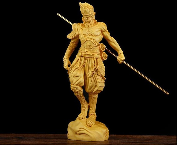 Wood Carving Sun Wukong Monkey King Wooden Art Figurine Statue Etsy Wood Carving Sun Wukong Monkey King Wooden Art Figurine Statue Etsy
