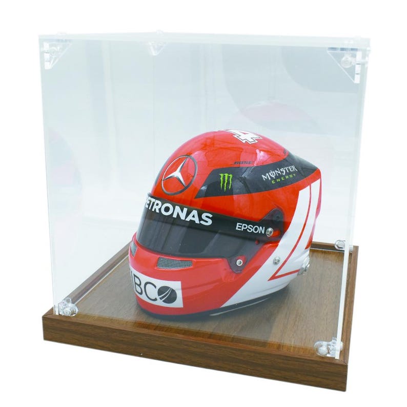 Helemt Box Layout Display Box With Wood Plate for Collectibles ,mini Helemt , Toys .size ...