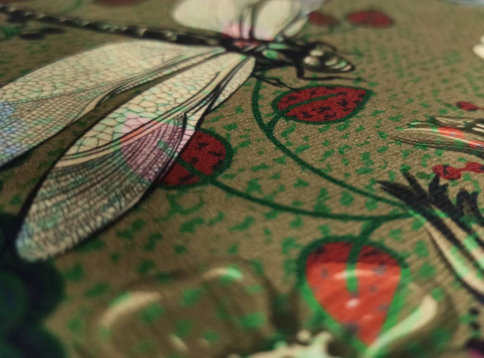 Printed Velour Velvet Upholstery Fabric 355g/m2 Dragonflies Etsy