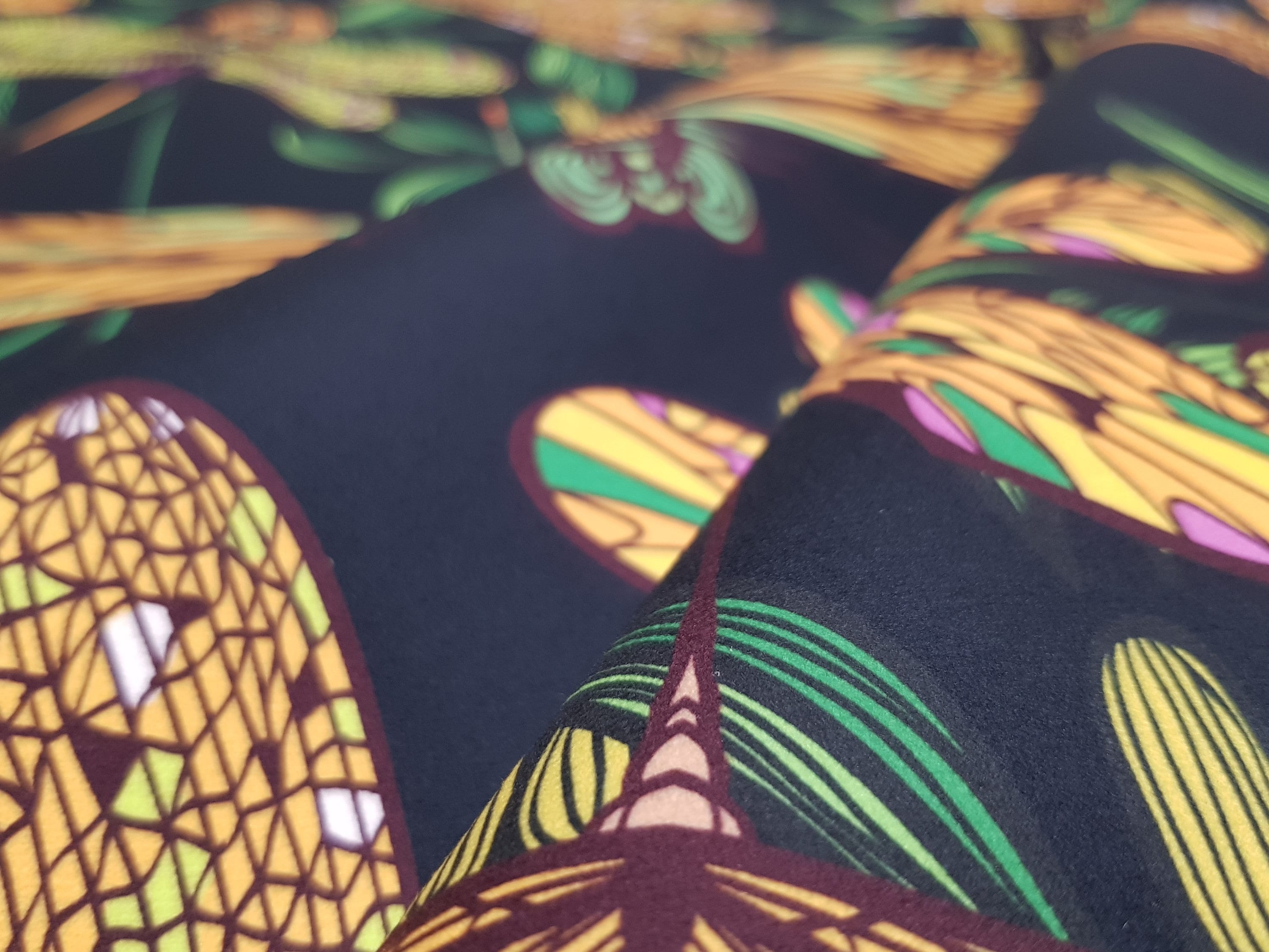 Printed Velour Velvet Upholstery Fabric 355g/m2 Dragonflies on Etsy