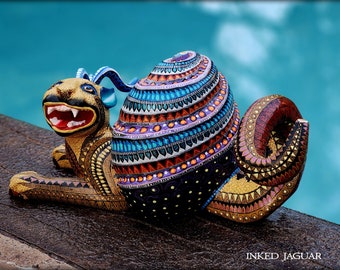 Alebrije // Jaguar // Caracol // Wood // Oaxaca // México // Artesanía // Art // Totem // Sculpture //