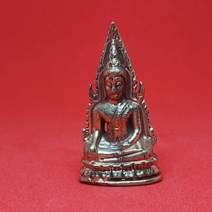 Bel ensemble de 5 statues différentes en laiton de bouddha/dieu bouddhiste