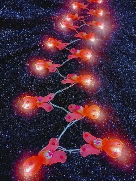 Beautiful hippy pixie enchanted fairy and butterfly fairy lights