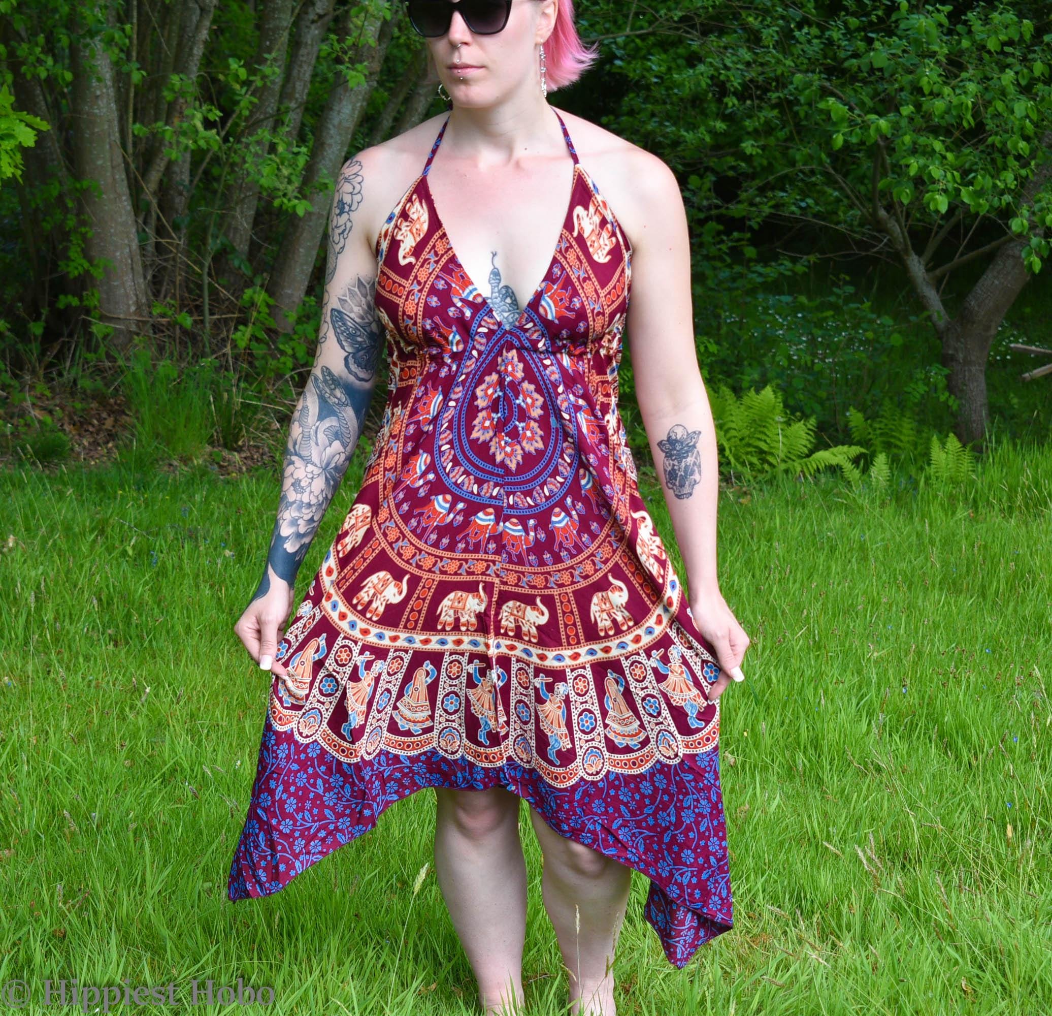 Elephant Print Dress - Etsy