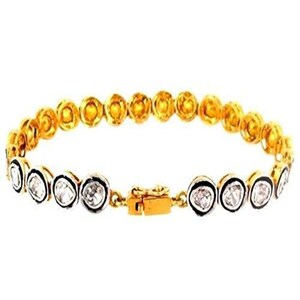 Natural Uncut Diamond Polki 925 Sterling Silver Victorian Diamond  Bangle Bracelet Jewelry