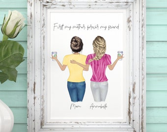 New Mum Customised Photo Mother/'s Day Wall Art Printable Design Mum Gift