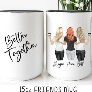 Best Friends Mug, Best Friend Gift, Friendship Mug, Best Friend Birthday Gift, 15 Oz Large Mug, Coffee Mug,