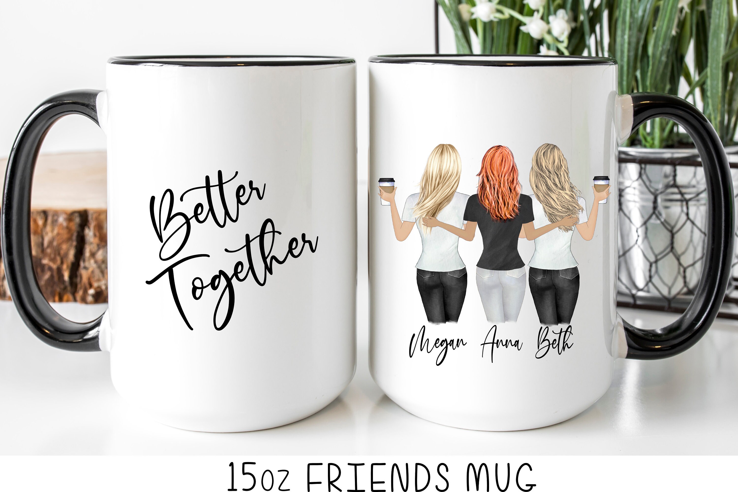 Best Friends Mug, Best Friend Gift, Friendship Mug, Best Friend Birthday  Gift, 15 Oz Large Mug, Coffee Mug, 