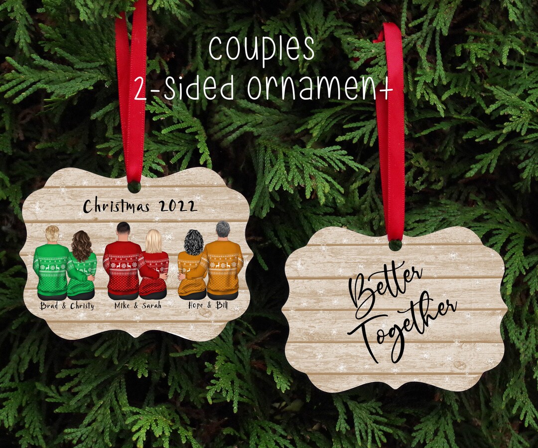 Personalized Christmas Ornament, Christmas Ornament, Couples Christmas ...
