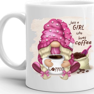 Gnome Mug, Coffee Gnome, Coffee Mug, Coffee Gnome Mug 15 oz Large Mug