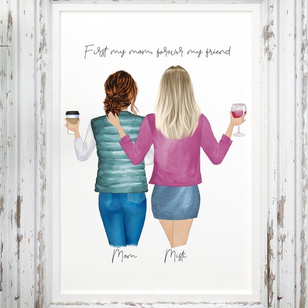 Personalized Gift, Mom/Daughter Print, Mom Gift, Mom Print, Daughter Gift, Mother's Day Gift, Mom Birthday Gift, 8x10 Print